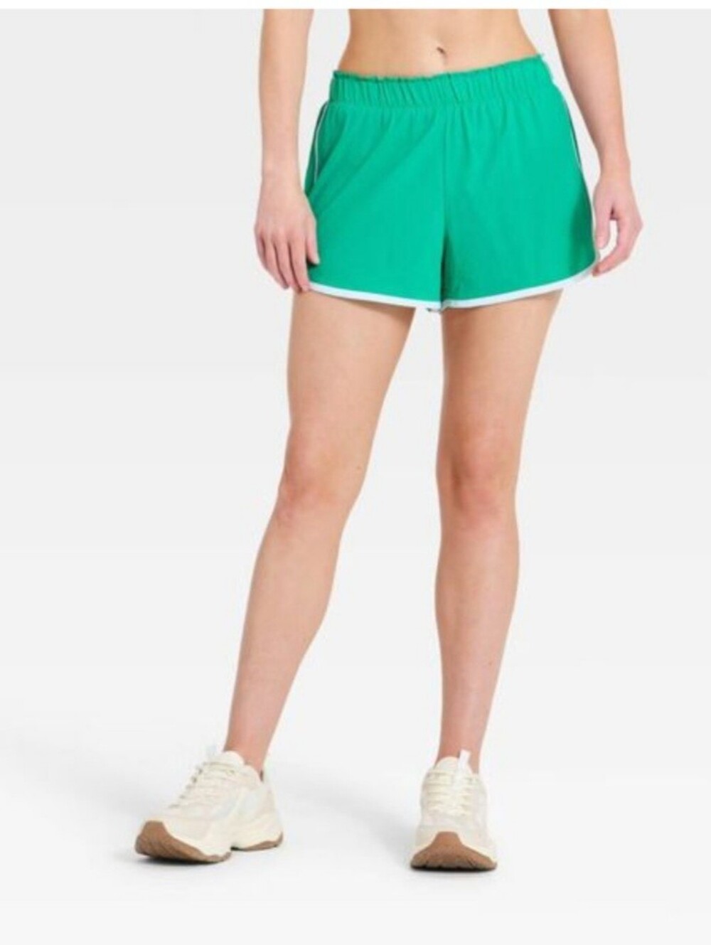 All In Motion Women's Mid-Rise Textured Woven Run Shorts,